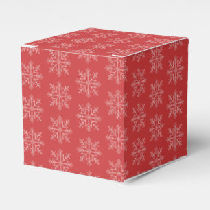 Red christmas snowflake desifn favor box