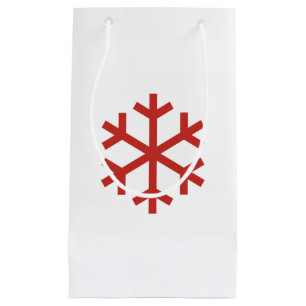 Red Christmas Snowflake Gift Bag