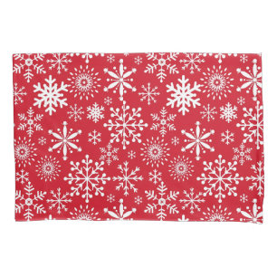 Red Christmas Snowflake Pillowcase