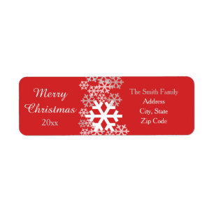 Red Christmas Snowflakes Pattern Greetings