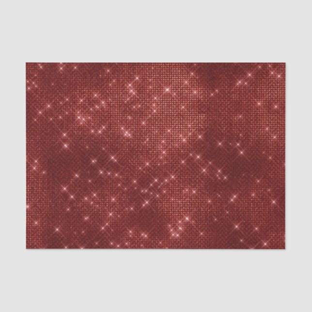 Red Christmas Sparkle Tissue Paper (Front)
