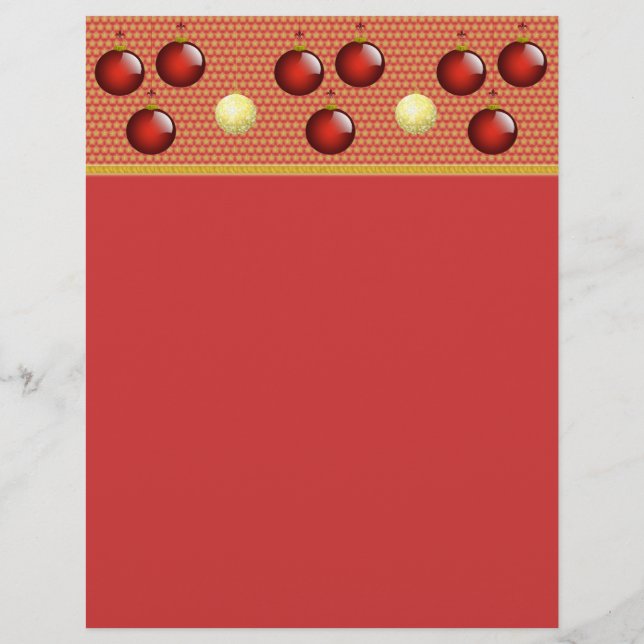 Red Christmas Stationery (Front)