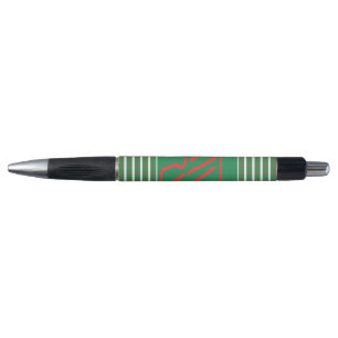 Red Christmas Stocking on Green Pen