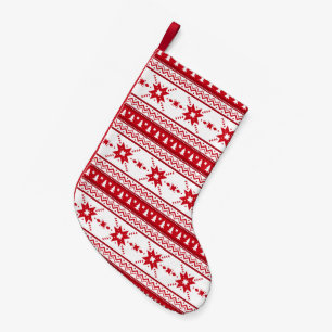 Red Christmas Sweater Inspired Pattern Small Christmas Stocking