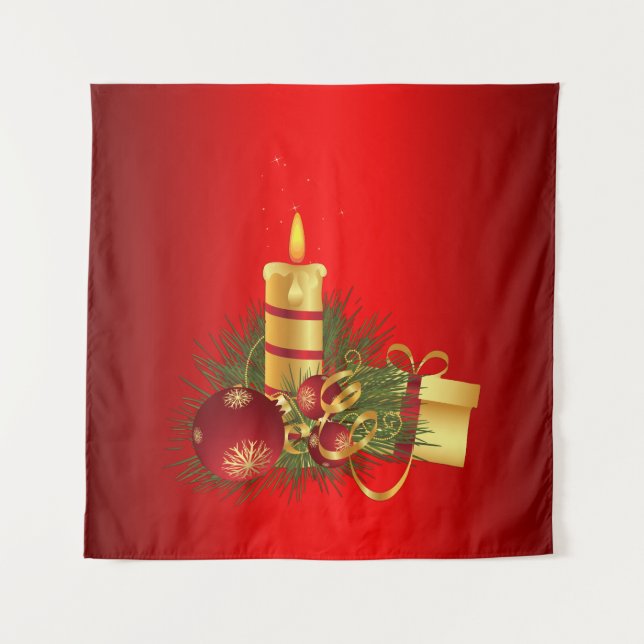 Red Christmas Tapestry (Front)