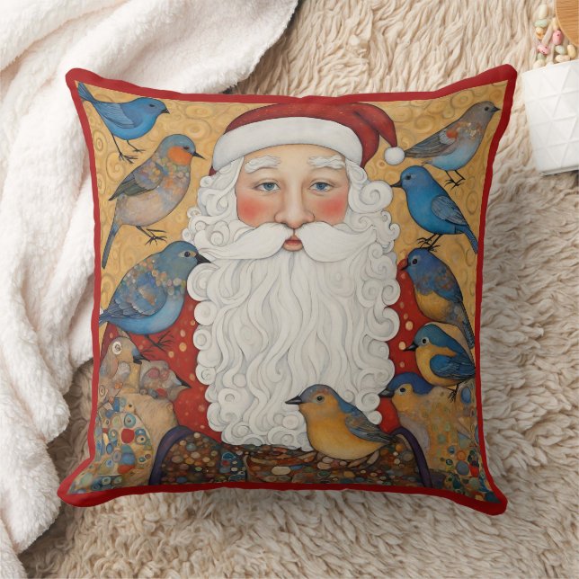 Red Christmas  Throw Pillow (Blanket)
