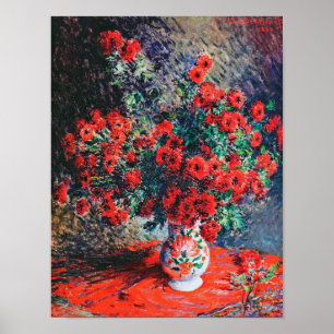 Red Chrysanthemum, Monet Poster