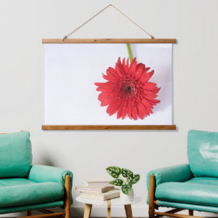 Red Chrysanthemum Petals Flower Floral Hanging Tapestry