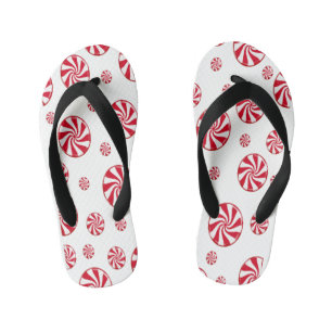 Red circle  kid's flip flops