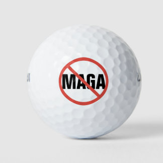 Red Circle No Sign Anti-MAGA Political Opinion Golf Balls