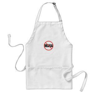 Red Circle No Sign Anti-MAGA Political Opinion Standard Apron