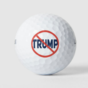 Red Circle No Sign Anti-Trump Political Opinion Golf Balls