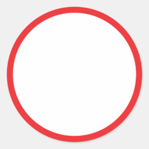 red circle ring classic round sticker