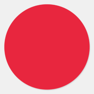 Red circle, solid colour classic round sticker