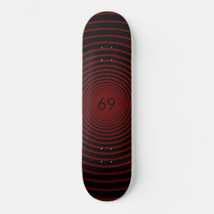 Red Circles - Add your colours / letters / number  Skateboard