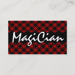 Red Circles Magician Business Card