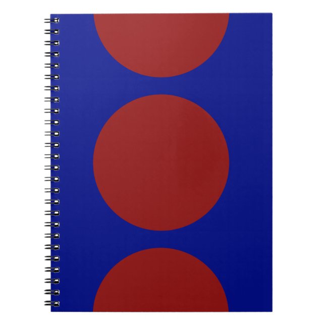 Red Circles on Blue Notebook (Front)