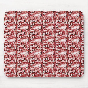 Red Circles Pattern Mouse Pad