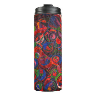 Red circles thermal tumbler