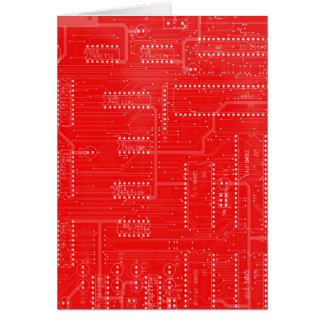 Red Circuit Board Cyber Industrial EBM Techno