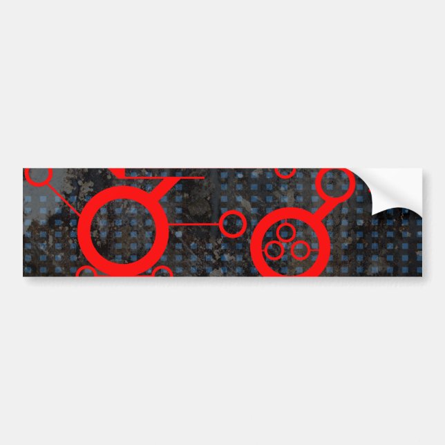Red Circuit Bumper Sticker (Front)