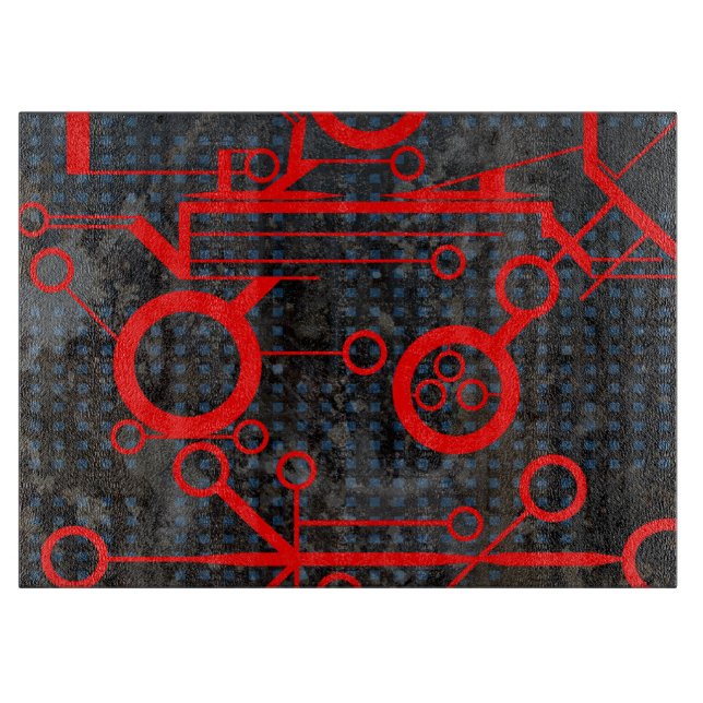 Red Circuit Cutting Board (Front)