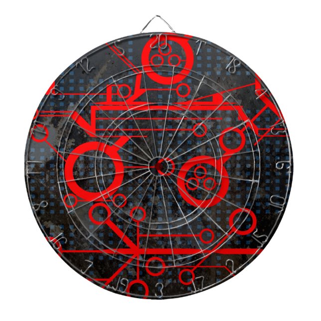Red Circuit Dartboard (Front)