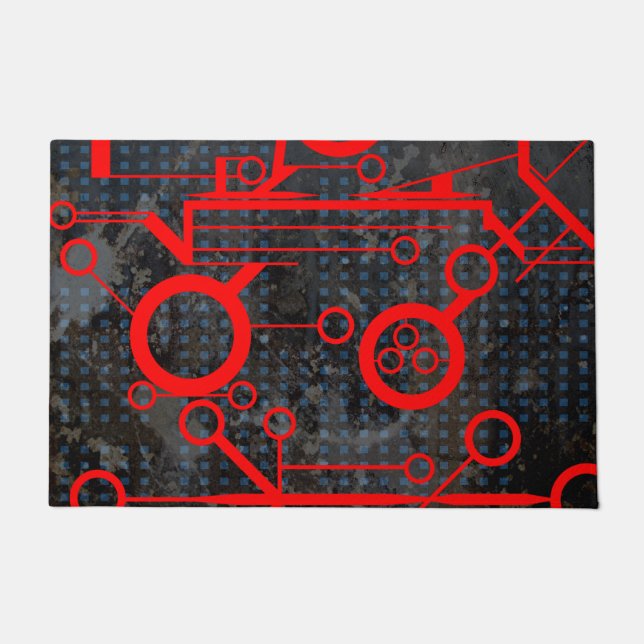 Red Circuit Doormat (Front)
