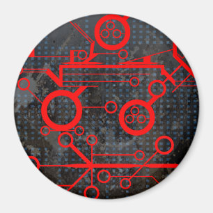 Red Circuit Magnet