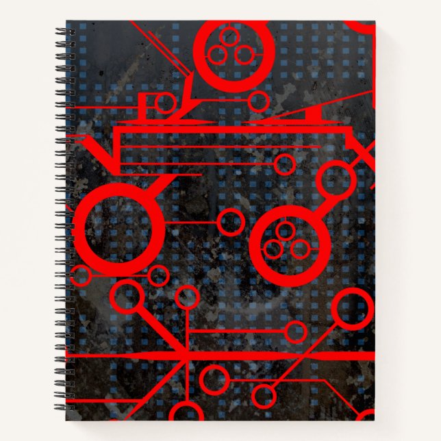 Red Circuit Notebook (Front)