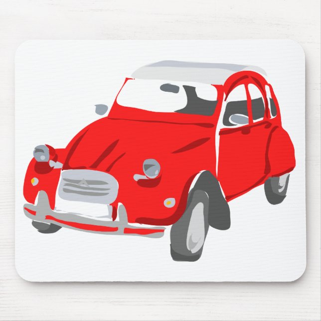 Red Citroen 2 CV Mousemat Mouse Pad (Front)
