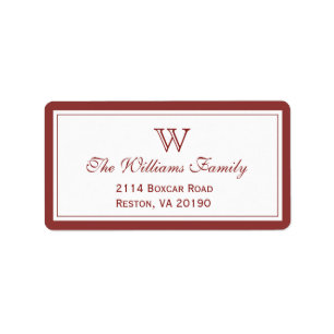 Red Classic Border Label