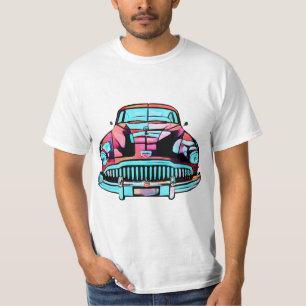 Red Classic car abstract art T-Shirt