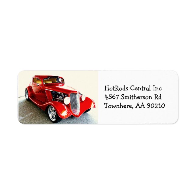 Red Classic Car Hot Rod (Front)