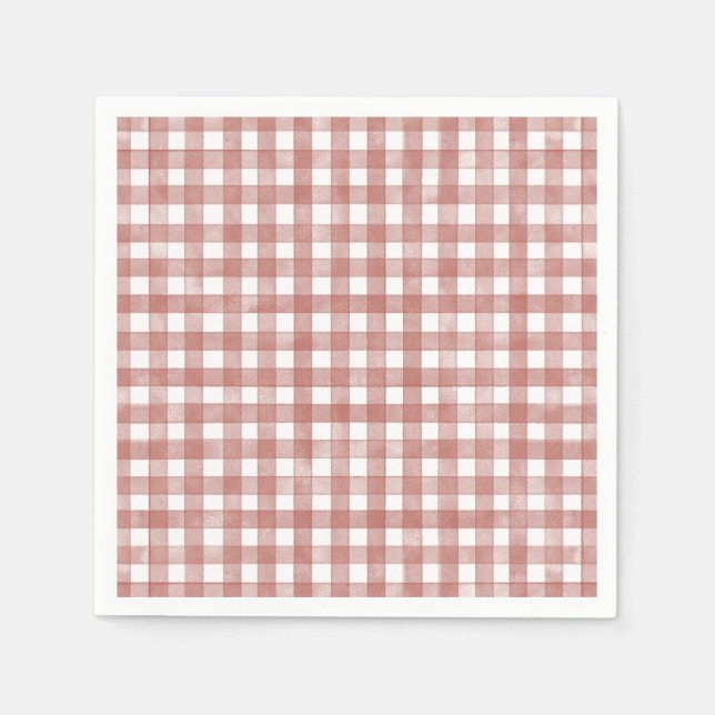 Red Classic Gingham Napkin (Front)