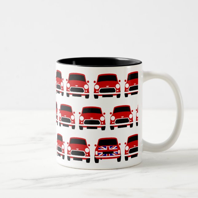 Red Classic Mini Car c/w Union Jack Mug (Right)