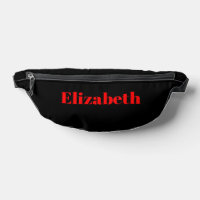 Red Classic Personalized Name | Black Stylish