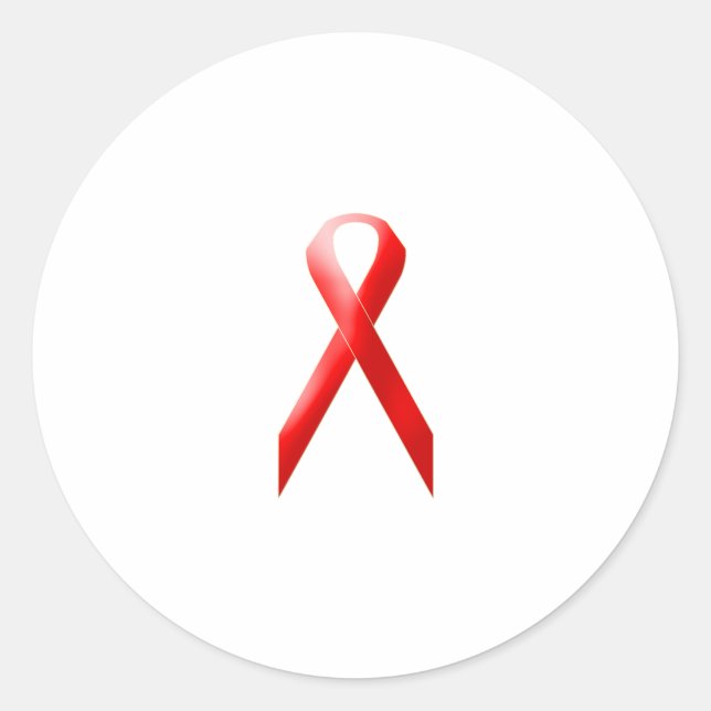 Red Classic Round Sticker (Front)