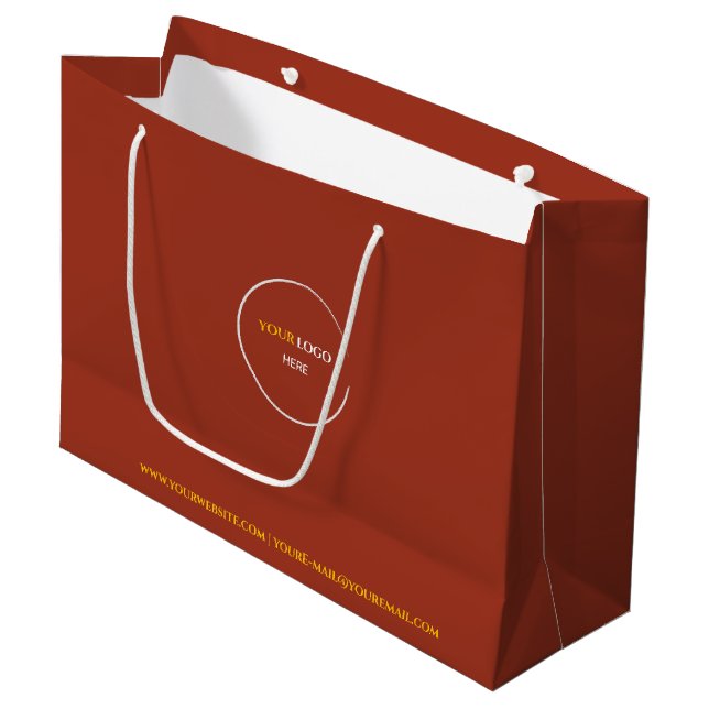 Red Clay Large Gift Bag (Front Angled)
