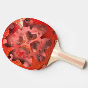 red clockwork ping pong paddle
