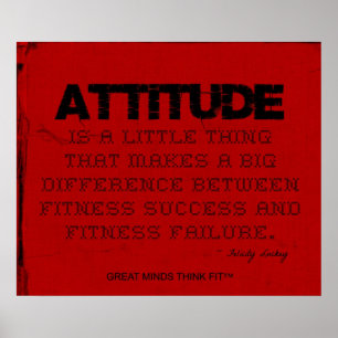 Red Cloth Black Thread Fitness Attitude Poster