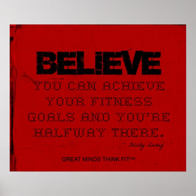 Red Cloth Black Thread Fitness Believe Poster (Front)