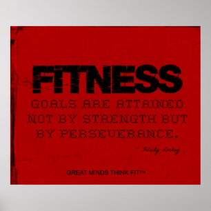 Red Cloth Black Thread Fitness Motivation Poster
