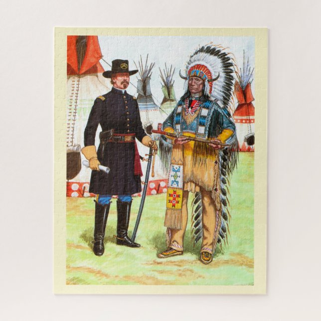 Red Cloud, a native American Indian Chief Jigsaw Puzzle (Vertical)