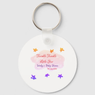 Red clouds twinkle Twinkle Little Star baby shower Keychain