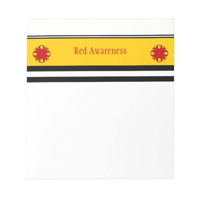 Red Clover Ribbon by Kenneth Yoncich Notepad (Front)