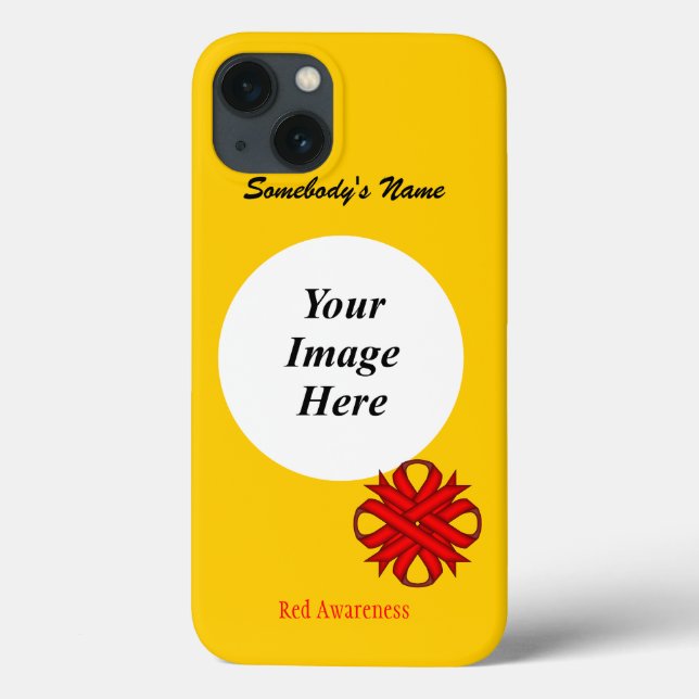 Red Clover Ribbon Template by Kenneth Yoncich Case-Mate iPhone Case (Back)
