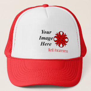 Red Clover Ribbon Template by Kenneth Yoncich Trucker Hat