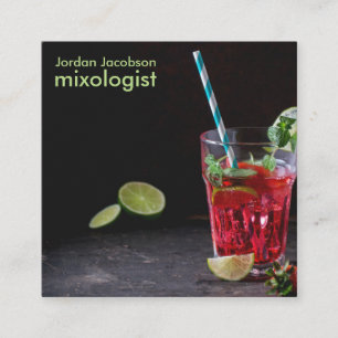 Red Cocktail Business Cards