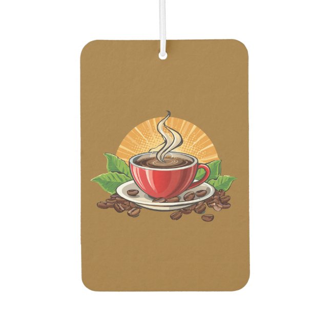 Red coffee cup air freshener (Front)